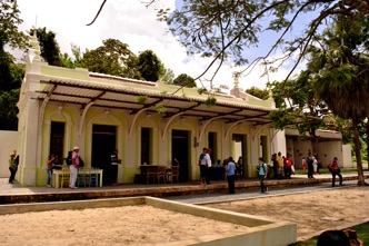 Antiga estação ferroviária de Bananeiras, hoje sede do Museu da Cidade Estação ferroviária de Bananeiras, prédio em estilo anglo-francês