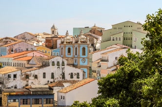 Pelourinho, coração do Centro Histórico de Salvador Casario colorido do Pelourinho em Salvador